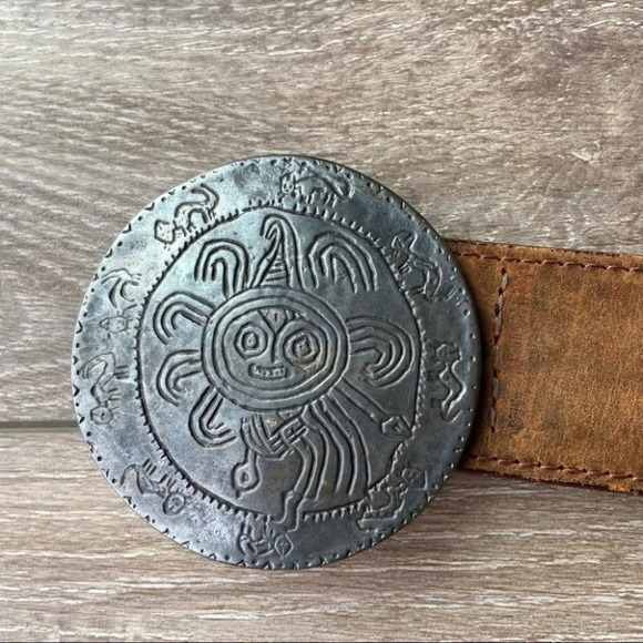 Vintage Kudos Boho  Western Leather Belt - Picture 7 of 14